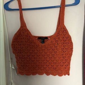 a knitted crop top